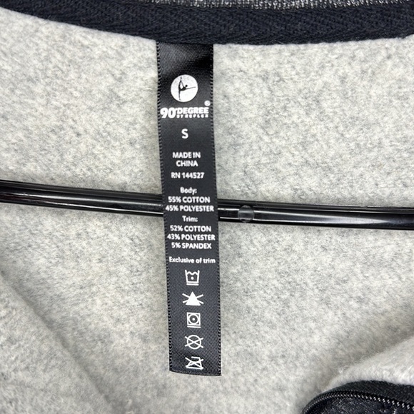 90 Degrees black & charcoal scuba hoodie jacket S - Picture 9 of 11